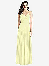 Rear View Thumbnail - Butter Yellow Ruffled Strap Cutout Wrap Maxi Dress