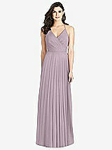 Rear View Thumbnail - Lilac Dusk Ruffled Strap Cutout Wrap Maxi Dress