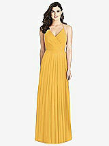 Rear View Thumbnail - NYC Yellow Ruffled Strap Cutout Wrap Maxi Dress