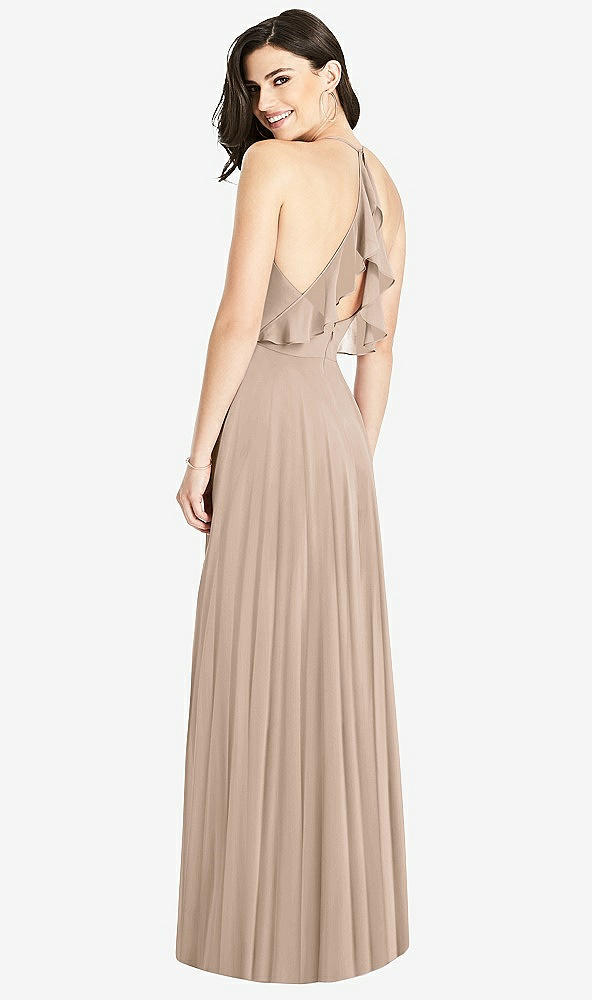 Front View - Topaz Ruffled Strap Cutout Wrap Maxi Dress