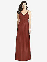 Rear View Thumbnail - Auburn Moon Ruffled Strap Cutout Wrap Maxi Dress