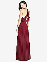 Front View Thumbnail - Burgundy Ruffled Strap Cutout Wrap Maxi Dress