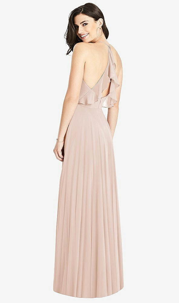 Front View - Cameo Ruffled Strap Cutout Wrap Maxi Dress