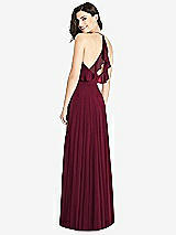 Front View Thumbnail - Cabernet Ruffled Strap Cutout Wrap Maxi Dress