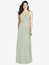 Rear View Thumbnail - Celadon Ruffled Strap Cutout Wrap Maxi Dress