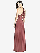 Front View Thumbnail - English Rose Ruffled Strap Cutout Wrap Maxi Dress