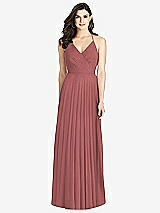 Rear View Thumbnail - English Rose Ruffled Strap Cutout Wrap Maxi Dress