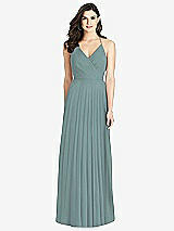 Rear View Thumbnail - Icelandic Ruffled Strap Cutout Wrap Maxi Dress