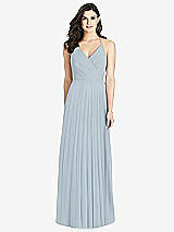 Rear View Thumbnail - Mist Ruffled Strap Cutout Wrap Maxi Dress