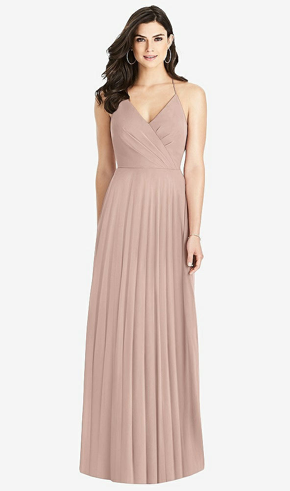 Back View - Neu Nude Ruffled Strap Cutout Wrap Maxi Dress