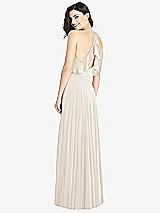 Front View Thumbnail - Oat Ruffled Strap Cutout Wrap Maxi Dress