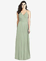 Rear View Thumbnail - Sage Ruffled Strap Cutout Wrap Maxi Dress