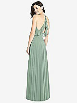 Front View Thumbnail - Seagrass Ruffled Strap Cutout Wrap Maxi Dress