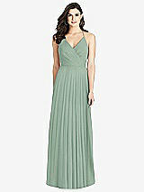 Rear View Thumbnail - Seagrass Ruffled Strap Cutout Wrap Maxi Dress