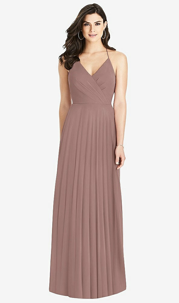 Back View - Sienna Ruffled Strap Cutout Wrap Maxi Dress