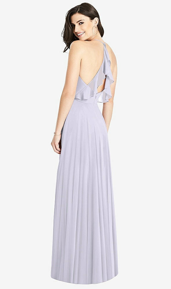 Front View - Silver Dove Ruffled Strap Cutout Wrap Maxi Dress