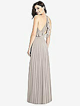 Front View Thumbnail - Taupe Ruffled Strap Cutout Wrap Maxi Dress