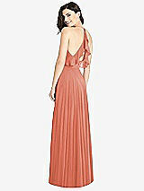 Front View Thumbnail - Terracotta Copper Ruffled Strap Cutout Wrap Maxi Dress