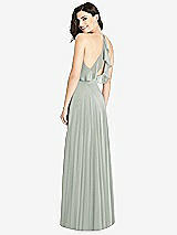 Front View Thumbnail - Willow Green Ruffled Strap Cutout Wrap Maxi Dress