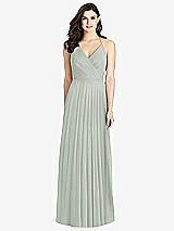 Rear View Thumbnail - Willow Green Ruffled Strap Cutout Wrap Maxi Dress