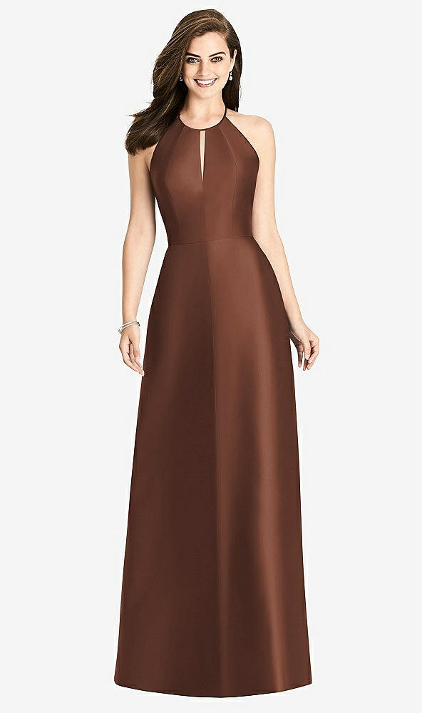 Back View - Cognac Bella Bridesmaids Dress BB115