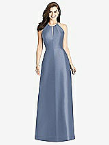 Rear View Thumbnail - Larkspur Blue Bella Bridesmaids Dress BB115