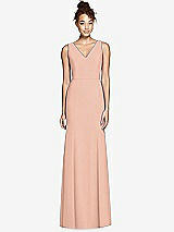 Rear View Thumbnail - Pale Peach Bella Bridesmaids Dress BB116