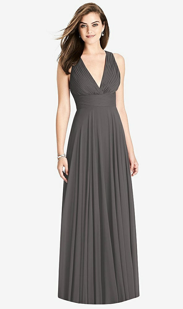 Front View - Caviar Gray Bella Bridesmaids Dress BB117