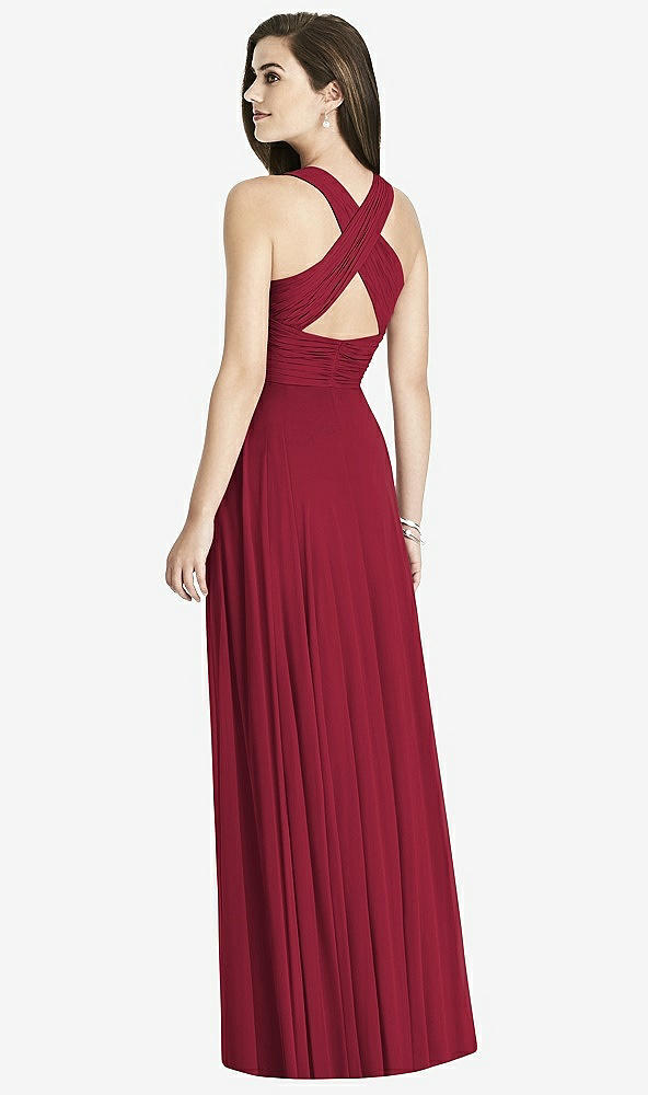 Back View - Burgundy Bella Bridesmaids Dress BB117