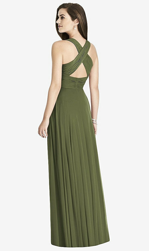 Back View - Olive Green Bella Bridesmaids Dress BB117