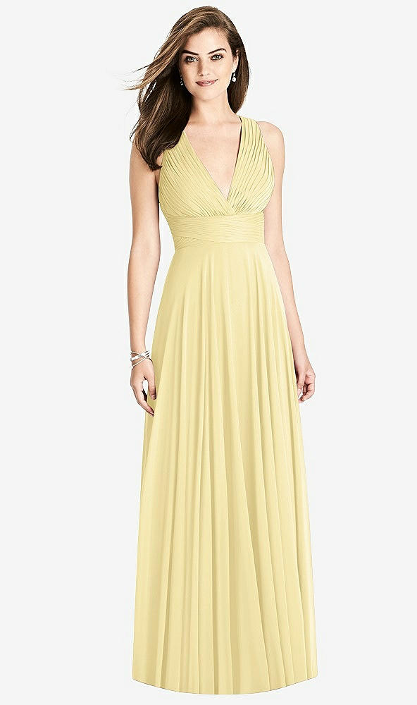 Front View - Pale Yellow Bella Bridesmaids Dress BB117