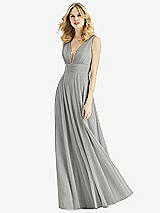 Front View Thumbnail - Chelsea Gray & Light Nude Bella Bridesmaids Dress BB109