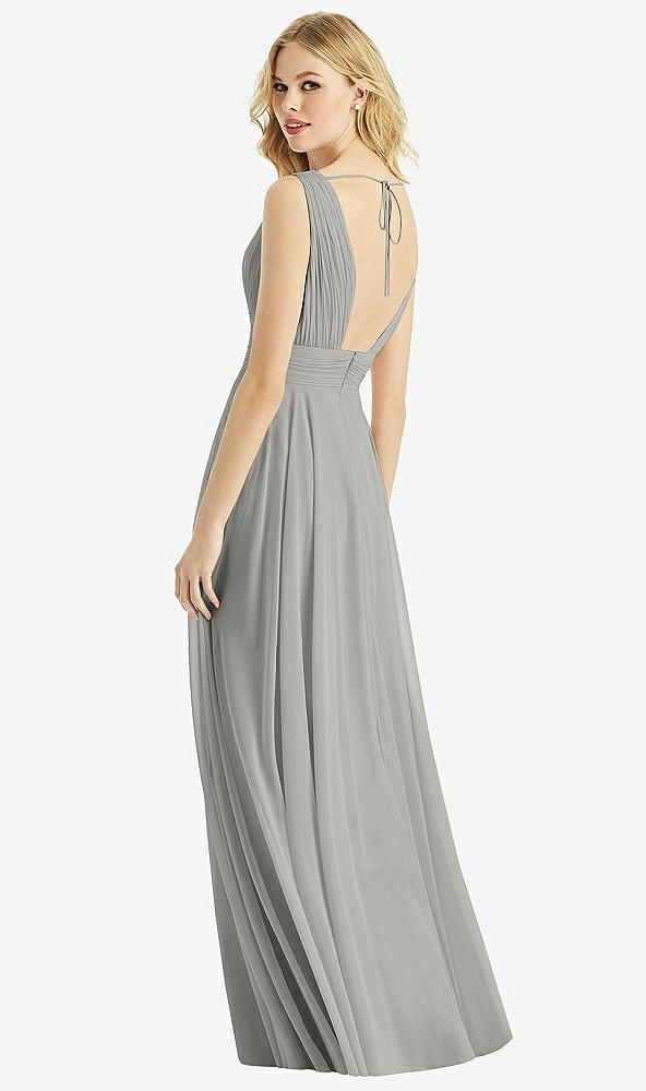 Back View - Chelsea Gray & Light Nude Bella Bridesmaids Dress BB109