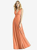 Front View Thumbnail - Sweet Melon & Light Nude Bella Bridesmaids Dress BB109