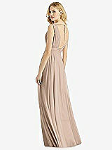 Rear View Thumbnail - Topaz & Light Nude Bella Bridesmaids Dress BB109