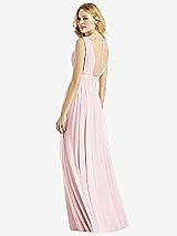 Rear View Thumbnail - Ballet Pink & Light Nude Bella Bridesmaids Dress BB109