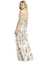 Rear View Thumbnail - Blush Garden & Light Nude Bella Bridesmaids Dress BB109