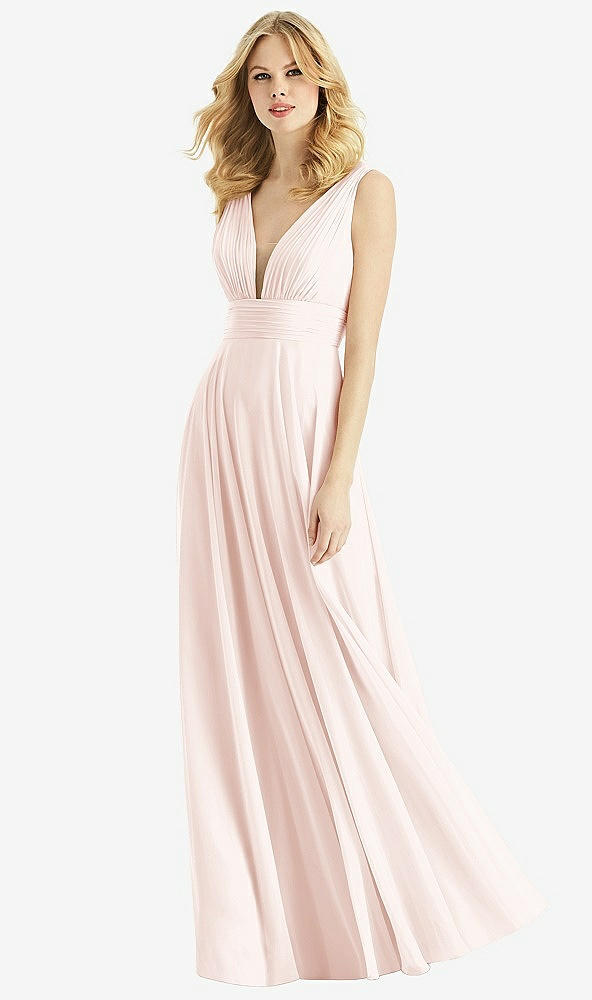 Front View - Blush & Light Nude Bella Bridesmaids Dress BB109