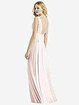 Rear View Thumbnail - Blush & Light Nude Bella Bridesmaids Dress BB109