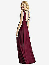 Rear View Thumbnail - Cabernet & Light Nude Bella Bridesmaids Dress BB109