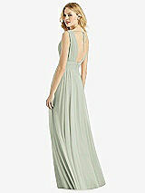 Rear View Thumbnail - Celadon & Light Nude Bella Bridesmaids Dress BB109