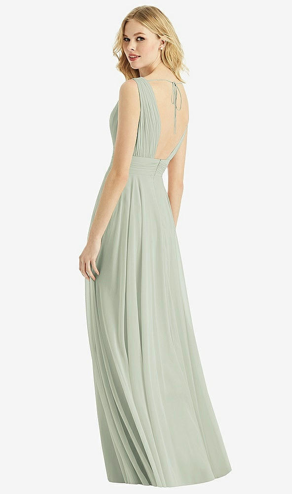 Back View - Celadon & Light Nude Bella Bridesmaids Dress BB109