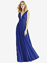 Front View Thumbnail - Cobalt Blue & Light Nude Bella Bridesmaids Dress BB109