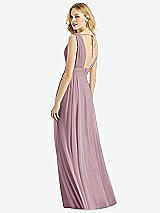 Rear View Thumbnail - Dusty Rose & Light Nude Bella Bridesmaids Dress BB109