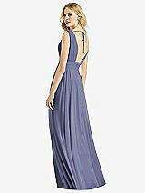 Rear View Thumbnail - French Blue & Light Nude Bella Bridesmaids Dress BB109