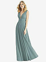 Front View Thumbnail - Icelandic & Light Nude Bella Bridesmaids Dress BB109