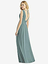 Rear View Thumbnail - Icelandic & Light Nude Bella Bridesmaids Dress BB109