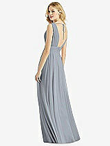 Rear View Thumbnail - Platinum & Light Nude Bella Bridesmaids Dress BB109