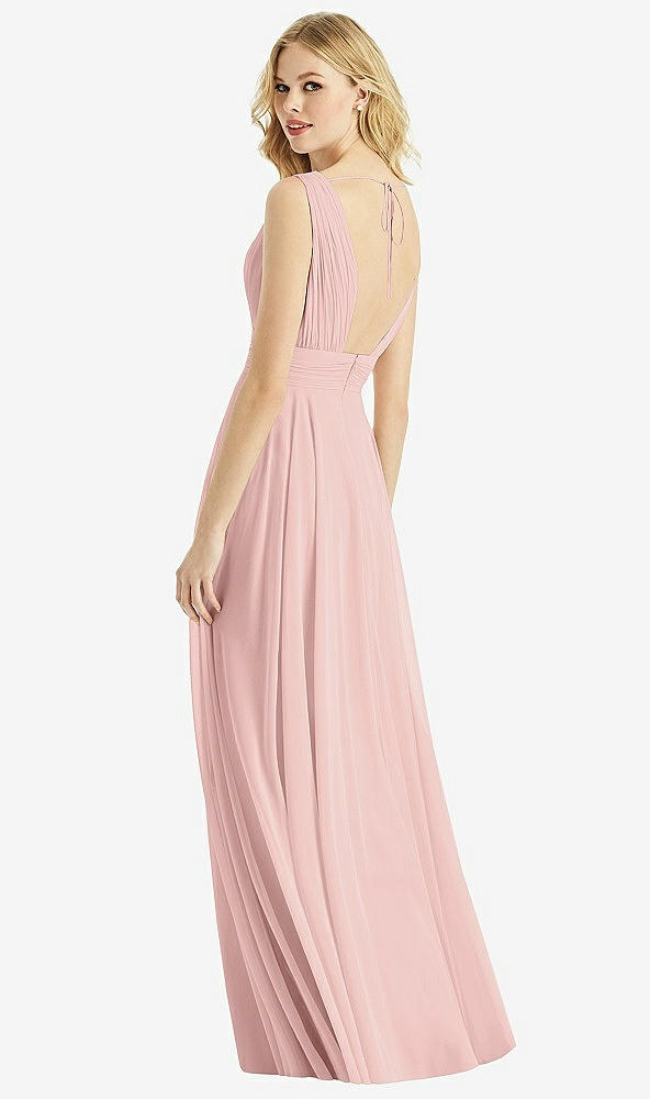 Back View - Rose - PANTONE Rose Quartz & Light Nude Bella Bridesmaids Dress BB109