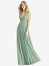 Front View Thumbnail - Seagrass & Light Nude Bella Bridesmaids Dress BB109